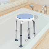 NNECW 360 Rotating Shower Stool with 6 Height & Anti-Slip Rubber Tips