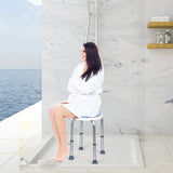 NNECW 360 Rotating Shower Stool with 6 Height & Anti-Slip Rubber Tips