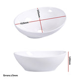 NNECW Oval Ceramic Hand Wash Bowl for Bathroom Counter Top