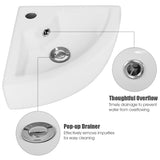 NNECW Bathroom Vessel Sink with Pop-up Drainer for Home/Restaurant/Hotel