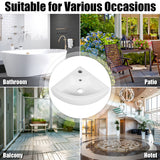 NNECW Bathroom Vessel Sink with Pop-up Drainer for Home/Restaurant/Hotel
