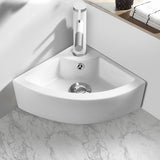NNECW Bathroom Vessel Sink with Pop-up Drainer for Home/Restaurant/Hotel