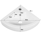NNECW Bathroom Vessel Sink with Pop-up Drainer for Home/Restaurant/Hotel