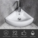 NNECW Bathroom Vessel Sink with Pop-up Drainer for Home/Restaurant/Hotel
