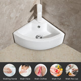 NNECW Bathroom Vessel Sink with Pop-up Drainer for Home/Restaurant/Hotel