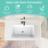 NNECW Bathroom Vessel Sink with Pop-up Drain