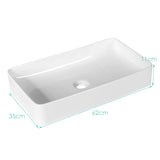 NNECW Bathroom Vessel Sink with Pop-up Drain
