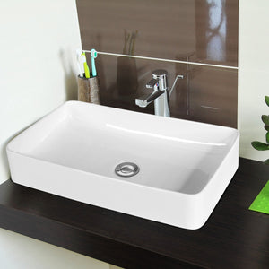 NNECW Bathroom Vessel Sink with Pop-up Drain