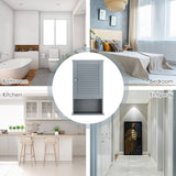 NNECW Large Capacity Storage Cupboard with Single Louver Door for Bathroom-Grey
