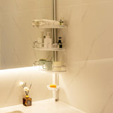 NNECW 152-274 CM Height Adjustable Freestanding Shower Shelf for Bathroom