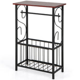 NNECW Narrow Sofa Side Table End Table with Toilet Paper Holder for Bathroom