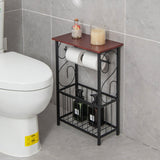 NNECW Narrow Sofa Side Table End Table with Toilet Paper Holder for Bathroom