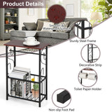 NNECW Narrow Sofa Side Table End Table with Toilet Paper Holder for Bathroom