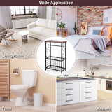 NNECW Narrow Sofa Side Table End Table with Toilet Paper Holder for Bathroom