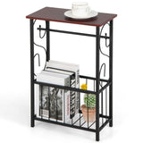 NNECW Narrow Sofa Side Table End Table with Toilet Paper Holder for Bathroom