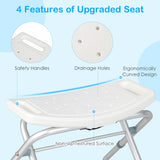 NNECW 3-Level Height Adjustable Shower Seat with Handles