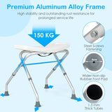 NNECW 3-Level Height Adjustable Shower Seat with Handles