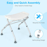 NNECW 3-Level Height Adjustable Shower Seat with Handles
