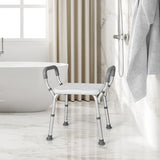 NNECW Bath Chair Shower Bench with Detachable Padded Arms for Seniors