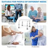 NNECW Bath Chair Shower Bench with Anti-slip Rubber Mats for Seniors