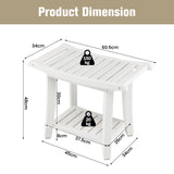NNECW Waterproof Shower Stool with Storage for Bathroom/Entry/Living Room