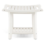 NNECW Waterproof Shower Stool with Storage for Bathroom/Entry/Living Room