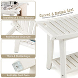 NNECW Waterproof Shower Stool with Storage for Bathroom/Entry/Living Room