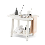 NNECW Waterproof Shower Stool with Storage for Bathroom/Entry/Living Room