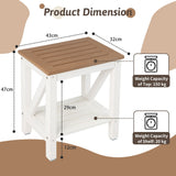 NNECW 2-tier Shower Bench with Storage Shelf for the Elderly & Disabled