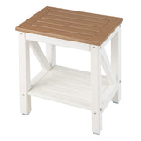 NNECW 2-tier Shower Bench with Storage Shelf for the Elderly & Disabled