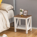 NNECW 2-tier Shower Bench with Storage Shelf for the Elderly & Disabled