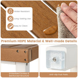 NNECW 2-Tier Waterproof Shower Bench with Storage Shelf & Anti-slip Pads