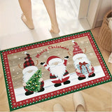 NNETM Merry Christmas Kitchen Rug - Festive Red and Green Polka Dots