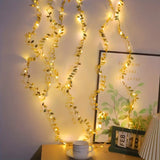 NNETM 2m 20LED Simulation Golden Leaf Decoration String Lights