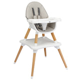 NNECW 5 in 1 Convertible Wooden High Chair for Babies