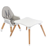 NNECW 5 in 1 Convertible Wooden High Chair for Babies