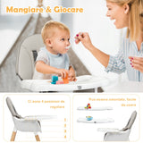 NNECW 5 in 1 Convertible Wooden High Chair for Babies