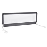 NNECW Height Adjustable Bed Rail with Mesh Cloth for Toddlers-Gray