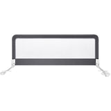 NNECW Height Adjustable Bed Rail with Mesh Cloth for Toddlers-Gray