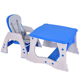 NNECW 3 in 1 Convertible Baby High Chair with Feeding Tray-Blue