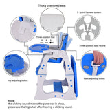 NNECW 3 in 1 Convertible Baby High Chair with Feeding Tray-Blue