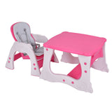 NNECW 3 in 1 Convertible Baby High Chair with Feeding Tray-Pink