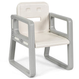 NNECW 3 Piece Kids Table and 2 Chairs Set with Storage Shelf