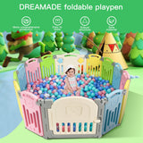 NNECW Folding Baby Playpen with Safety Lock for Outdoor & Indoor
