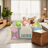 NNECW Folding Baby Playpen with Safety Lock for Outdoor & Indoor