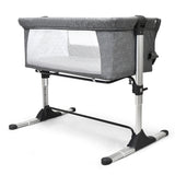 NNECW Adjustable Height Baby Bassinet Cot with Mattress & Carry Bag