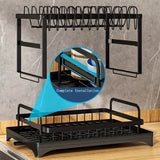 NNETM Double Decker Drying Delight: The Ultimate 2-Tier Kitchen Dish Rack