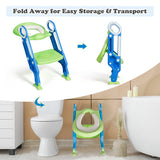 NNECW Potty Training Toilet Seat with Adjustable Step for Kids