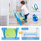 NNECW Potty Training Toilet Seat with Adjustable Step for Kids