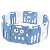 NNECW 14-Panel  Baby Fence with Safety Lock &  Educational Toys